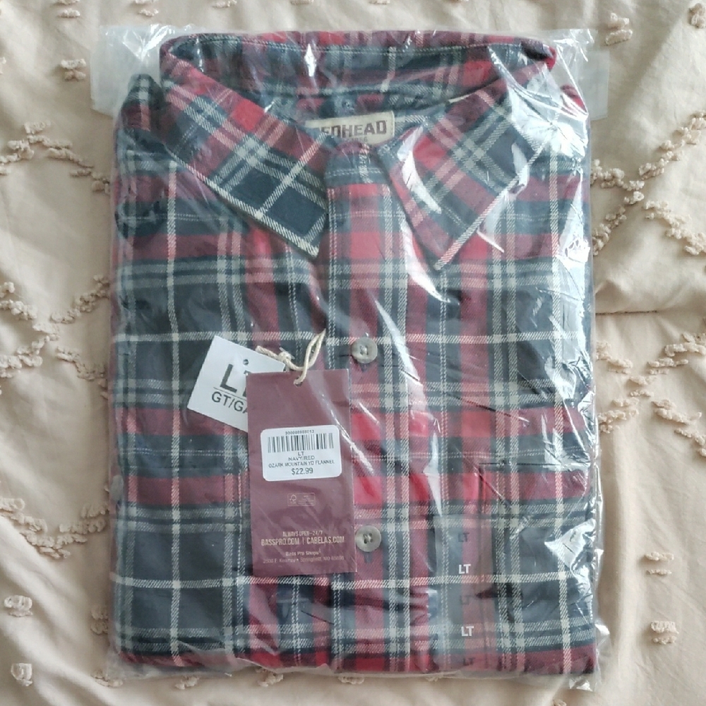 Red and Black Plaid Men's Shirt by